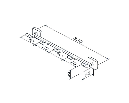 Приобрести Вешалка для полотенец AM.PM Gem A9035922 Черный в магазине сантехники Santeh-Crystal.ru