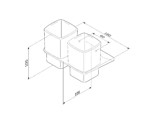 Купить Стакан для зубных щеток AM.PM Inspire 2.0 A50A343400 двойной Хром Белый в магазине сантехники Santeh-Crystal.ru
