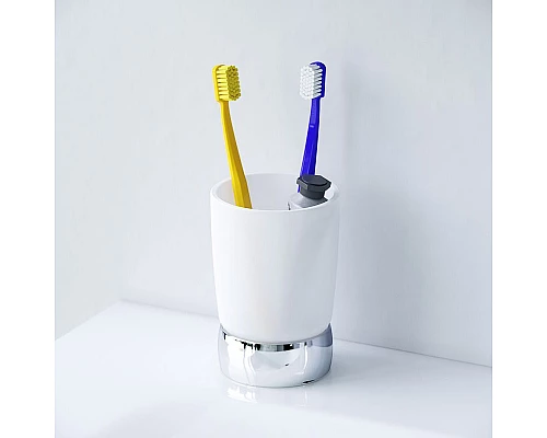 Купить Стакан для зубных щеток AM.PM Sensation A3031300 хром/матовое стекло в магазине сантехники Santeh-Crystal.ru