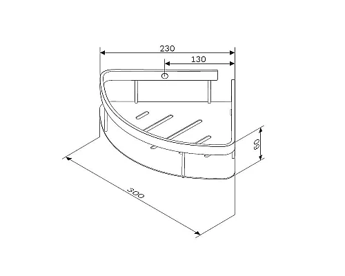 Приобрести Полка корзина AM.PM Sense L A7454122 угловая Черная матовая в магазине сантехники Santeh-Crystal.ru