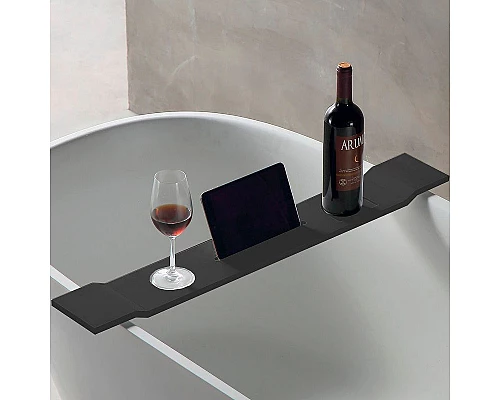 Приобрести Полка для ванны Abber Stein AS1601MB Черная матовая в магазине сантехники Santeh-Crystal.ru