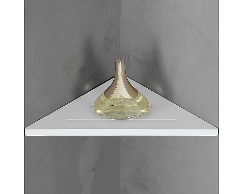 Купить Полка из искусственного камня Abber Stein AS1652L угловая Белая в магазине сантехники Santeh-Crystal.ru