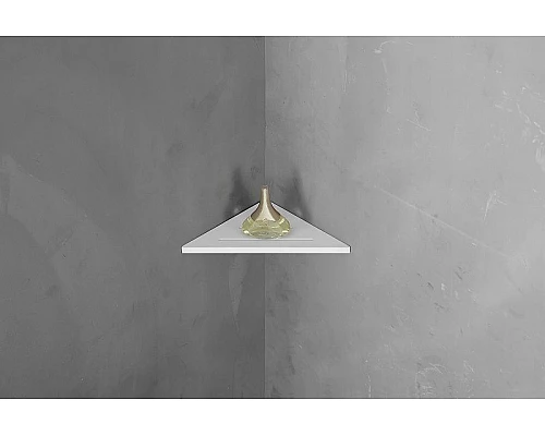 Купить Полка из искусственного камня Abber Stein AS1652L угловая Белая в магазине сантехники Santeh-Crystal.ru