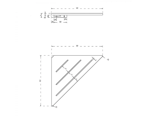 Купить Полка из искусственного камня Abber Stein AS1652L угловая Белая в магазине сантехники Santeh-Crystal.ru