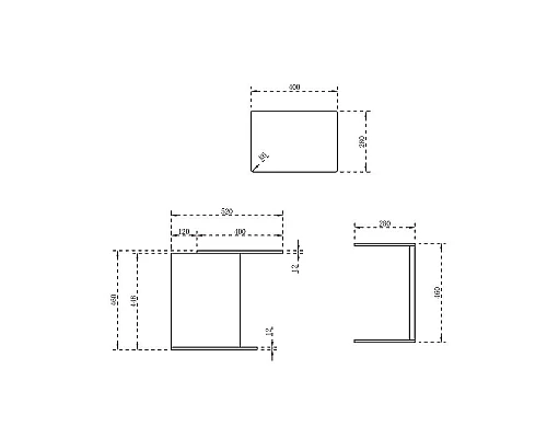 Заказать Столик Abber Stein AS1636 Белый в магазине сантехники Santeh-Crystal.ru