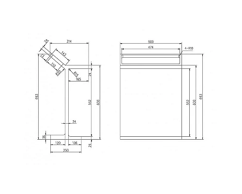 Купить Столик Abber Stein AS1637 с полотенцедержателем Белый в магазине сантехники Santeh-Crystal.ru