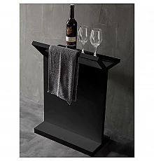 Столик Abber Stein AS1637MB с полотенцедержателем Черный матовый