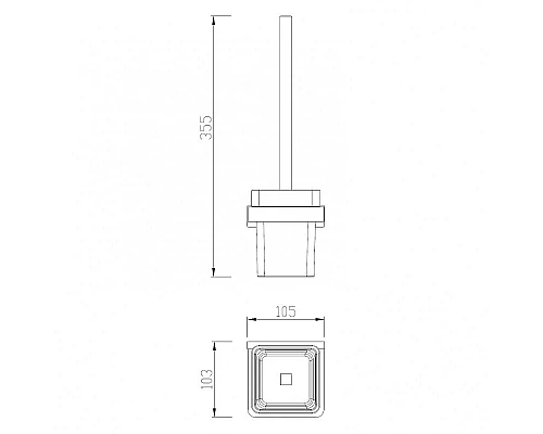 Приобрести Ершик для унитаза Abber Westen AA1732B Черный матовый в магазине сантехники Santeh-Crystal.ru