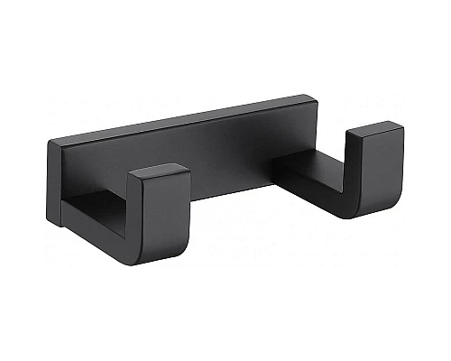 Купить Двойной крючок Abber Westen AA1750B Черный матовый в магазине сантехники Santeh-Crystal.ru