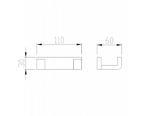 Купить Двойной крючок Abber Westen AA1750B Черный матовый в магазине сантехники Santeh-Crystal.ru