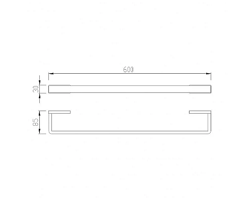 Заказать Полотенцедержатель Abber Westen AA1754B Черный матовый в магазине сантехники Santeh-Crystal.ru