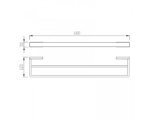 Приобрести Полотенцедержатель Abber Westen AA1757B двойной Черный матовый в магазине сантехники Santeh-Crystal.ru
