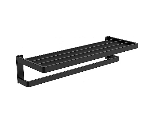Заказать Полка для полотенец Abber Westen AA1758B Черная матовая в магазине сантехники Santeh-Crystal.ru