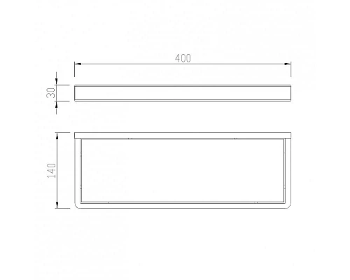Приобрести Стеклянная полка Abber Westen AA1759B Черная матовая в магазине сантехники Santeh-Crystal.ru