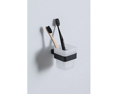 Приобрести Стакан для зубных щеток Allen Brau Infinity 6.21002-31 Черный матовый в магазине сантехники Santeh-Crystal.ru