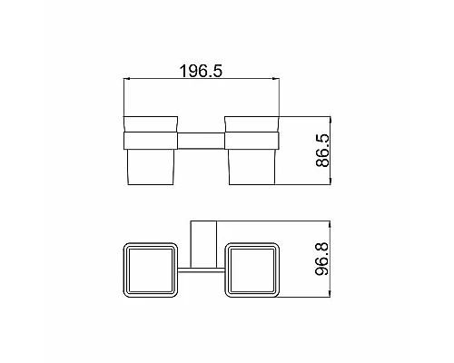 Приобрести Стакан для зубных щеток Allen Brau Infinity 6.21003-31 двойной Черный матовый в магазине сантехники Santeh-Crystal.ru