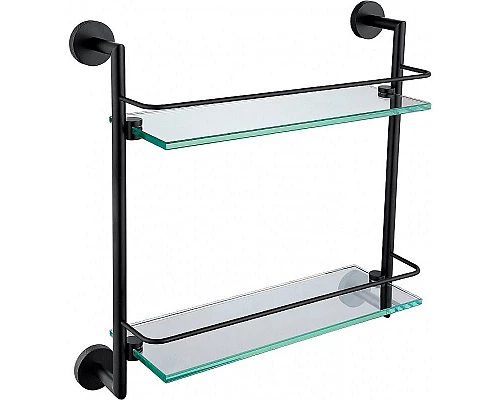 Приобрести Стеклянная полка Allen Brau Priority 6.31015-31 Черная матовая в магазине сантехники Santeh-Crystal.ru