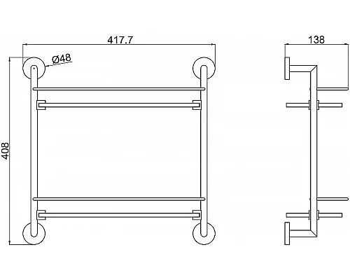 Приобрести Стеклянная полка Allen Brau Priority 6.31015-31 Черная матовая в магазине сантехники Santeh-Crystal.ru