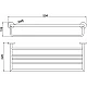 Купить Полка для полотенец Allen Brau Priority 6.31014-BN Никель брашированный в магазине сантехники Santeh-Crystal.ru