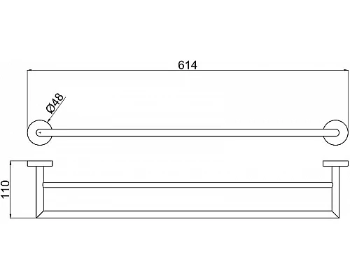 Приобрести Полотенцедержатель Allen Brau Priority 6.31012-31 двойной Черный матовый в магазине сантехники Santeh-Crystal.ru