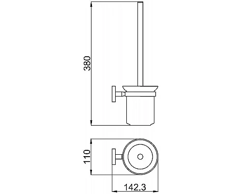 Купить Ершик для унитаза Allen Brau Priority 6.31008-31 Белый Черный матовый в магазине сантехники Santeh-Crystal.ru