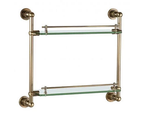 Приобрести Стеклянная полка Aquanet 3852 189273 Латунь в магазине сантехники Santeh-Crystal.ru