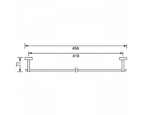 Заказать Держатель для полотенец Aquanet 4718 189292 Хром в магазине сантехники Santeh-Crystal.ru