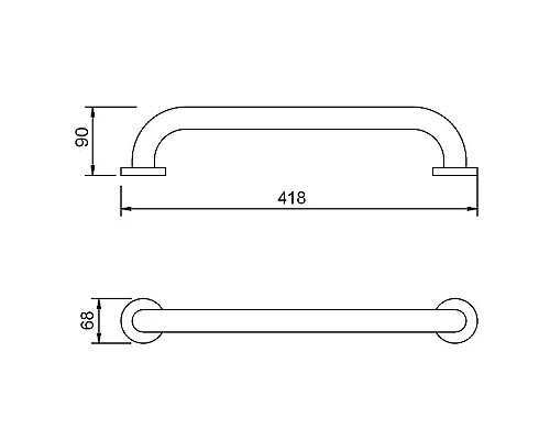 Заказать Поручень для ванной Aquanet ППН-02.350 267857 Хром в магазине сантехники Santeh-Crystal.ru