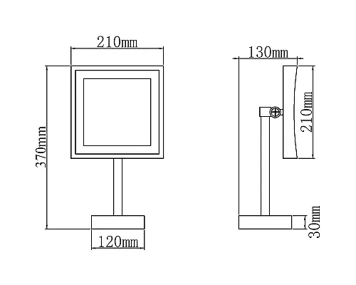 Приобрести Косметическое зеркало Aquanet 2205D 204515 Хром в магазине сантехники Santeh-Crystal.ru