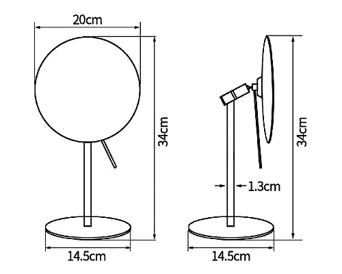 Приобрести Косметическое зеркало Aquanet 2218 204517 Хром в магазине сантехники Santeh-Crystal.ru
