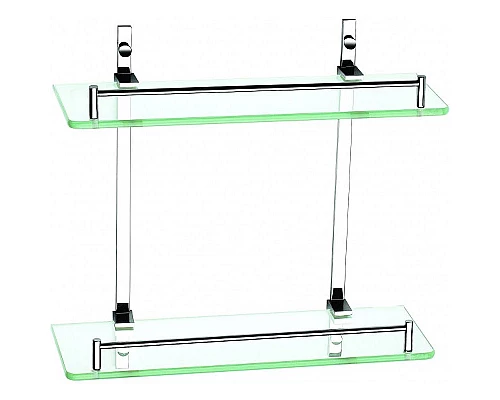 Заказать Стеклянная полка Aquanet 8022 264917 Хром в магазине сантехники Santeh-Crystal.ru
