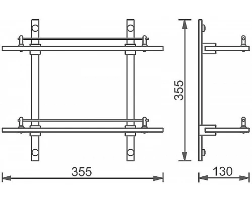 Заказать Стеклянная полка Aquanet 8022 264917 Хром в магазине сантехники Santeh-Crystal.ru