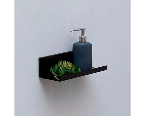 Купить Металлическая полка Aquanet Магнум 30 302224 Черная матовая в магазине сантехники Santeh-Crystal.ru