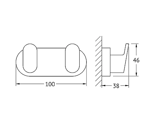 Заказать Двойной крючок Artwelle Schwarz 7725 Черный матовый в магазине сантехники Santeh-Crystal.ru