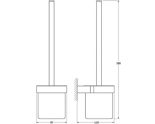 Приобрести Ершик для унитаза Artwelle Schwarz 7729 Черный матовый в магазине сантехники Santeh-Crystal.ru