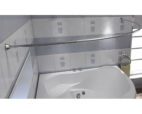 Приобрести Карниз для ванны Bas Дрова/Мега 160x160 КЗ00004 Хром в магазине сантехники Santeh-Crystal.ru