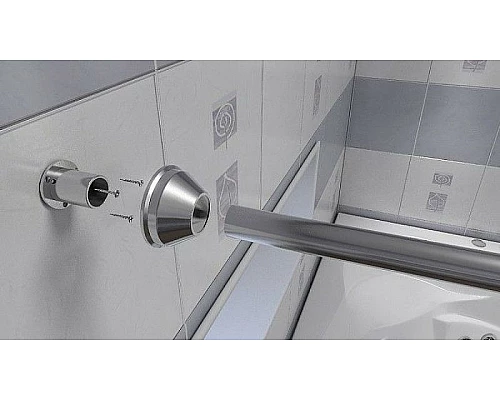 Купить Карниз для ванны Bas Лагуна 170x110 КЗ00007 Хром в магазине сантехники Santeh-Crystal.ru