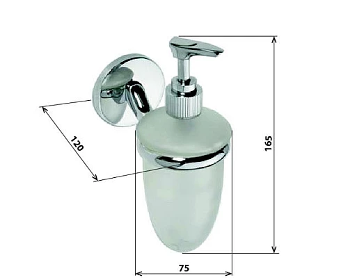 Купить Дозатор для жидкого мыла Bemeta Alfa 102408022 Хром в магазине сантехники Santeh-Crystal.ru