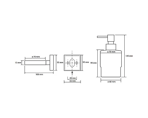 Приобрести Дозатор для жидкого мыла Bemeta Beta 132109102 Хром в магазине сантехники Santeh-Crystal.ru