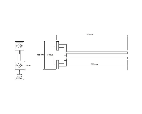 Купить Полотенцедержатель Bemeta Beta 132204102 поворотный Хром в магазине сантехники Santeh-Crystal.ru