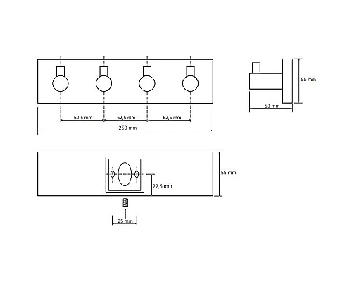 Заказать Вешалка для полотенец Bemeta Beta 132405212 Хром в магазине сантехники Santeh-Crystal.ru