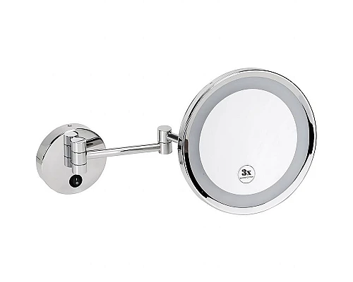 Приобрести Косметическое зеркало Bemeta Cosmetic mirrors 116401772 с подсветкой с увеличением Хром в магазине сантехники Santeh-Crystal.ru