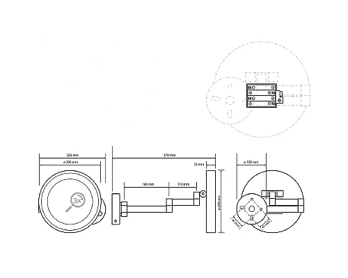 Заказать Косметическое зеркало Bemeta Cosmetic mirrors 116301142 с подсветкой с увеличением Хром в магазине сантехники Santeh-Crystal.ru