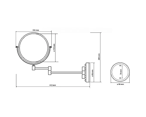 Заказать Косметическое зеркало Bemeta Cosmetic mirrors 106101697 Бронза в магазине сантехники Santeh-Crystal.ru