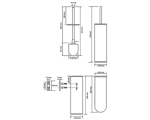 Заказать Ершик для унитаза Bemeta Dark 102313060 Черный в магазине сантехники Santeh-Crystal.ru