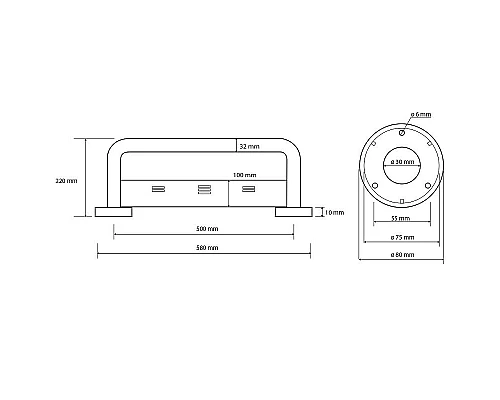 Заказать Поручень Bemeta Help 301100572 Хром матовый в магазине сантехники Santeh-Crystal.ru