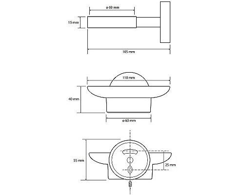 Приобрести Мыльница Bemeta Hematit 159108042 Антрацит глянец в магазине сантехники Santeh-Crystal.ru