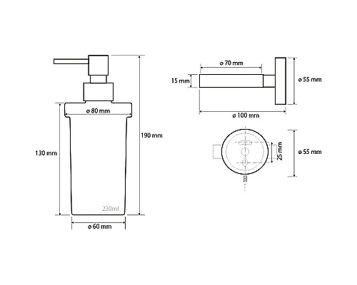 Заказать Дозатор для жидкого мыла Bemeta Neo 104109016 Нержавеющая сталь в магазине сантехники Santeh-Crystal.ru