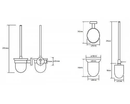 Заказать Ершик для унитаза Bemeta Omega 104113012 Хром в магазине сантехники Santeh-Crystal.ru