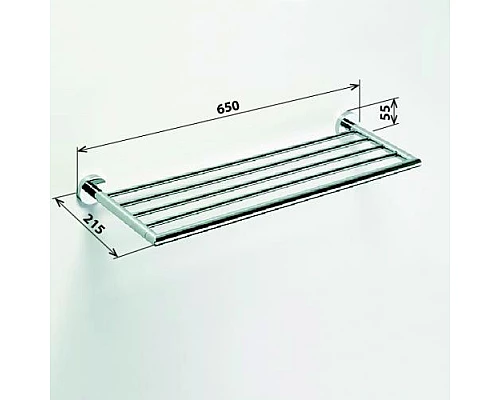 Приобрести Полка для полотенец Bemeta Omega 104205082 Глянец в магазине сантехники Santeh-Crystal.ru